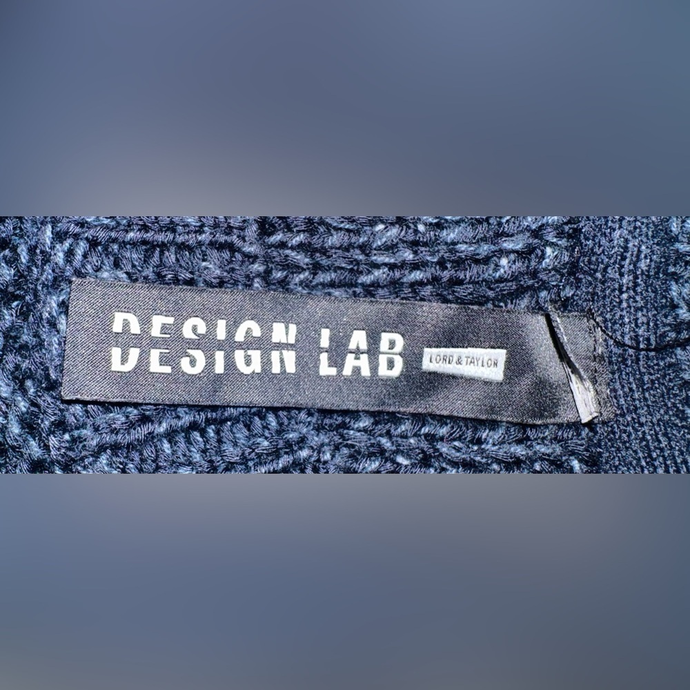 Design Lab Lord & Taylor Navy Shoulder Cutout Sweater - Picture 4 of 5